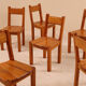Solid elm chairs, 1980s