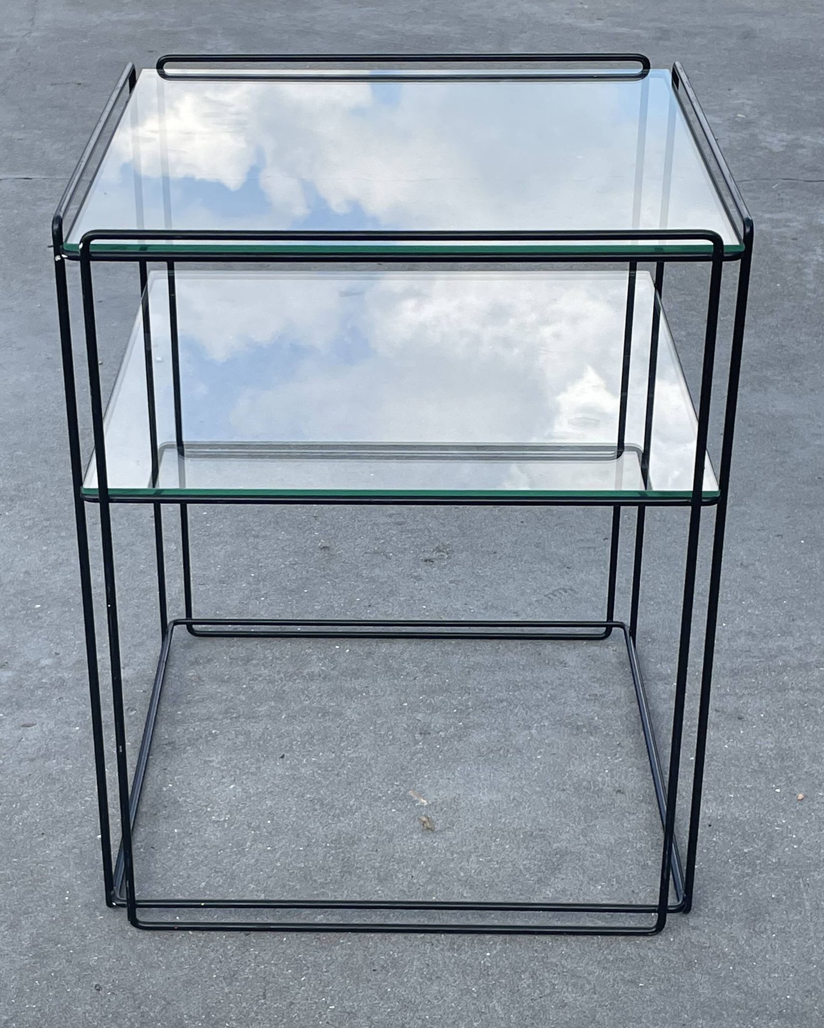 Table d'appoint vintage de Max Sauze "isocèle" design années 70