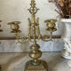 Pair of gilded bronze candlesticks in the Napoleon III style.