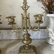 Pair of gilded bronze candlesticks in the Napoleon III style.