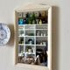 Beige wooden mirror