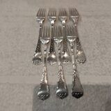 7 forks 800 silver Swiss goldsmith Jezler model Muguet