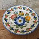 Ancienne assiette peinte à la main HB Locronan