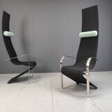 Postmodern King dining chairs by Belgochrom - set of 6