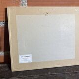 Aquarelle Sur Papier JEAN MOREL Vue Maison De Pêcheurs + Cadre Bois Blanc