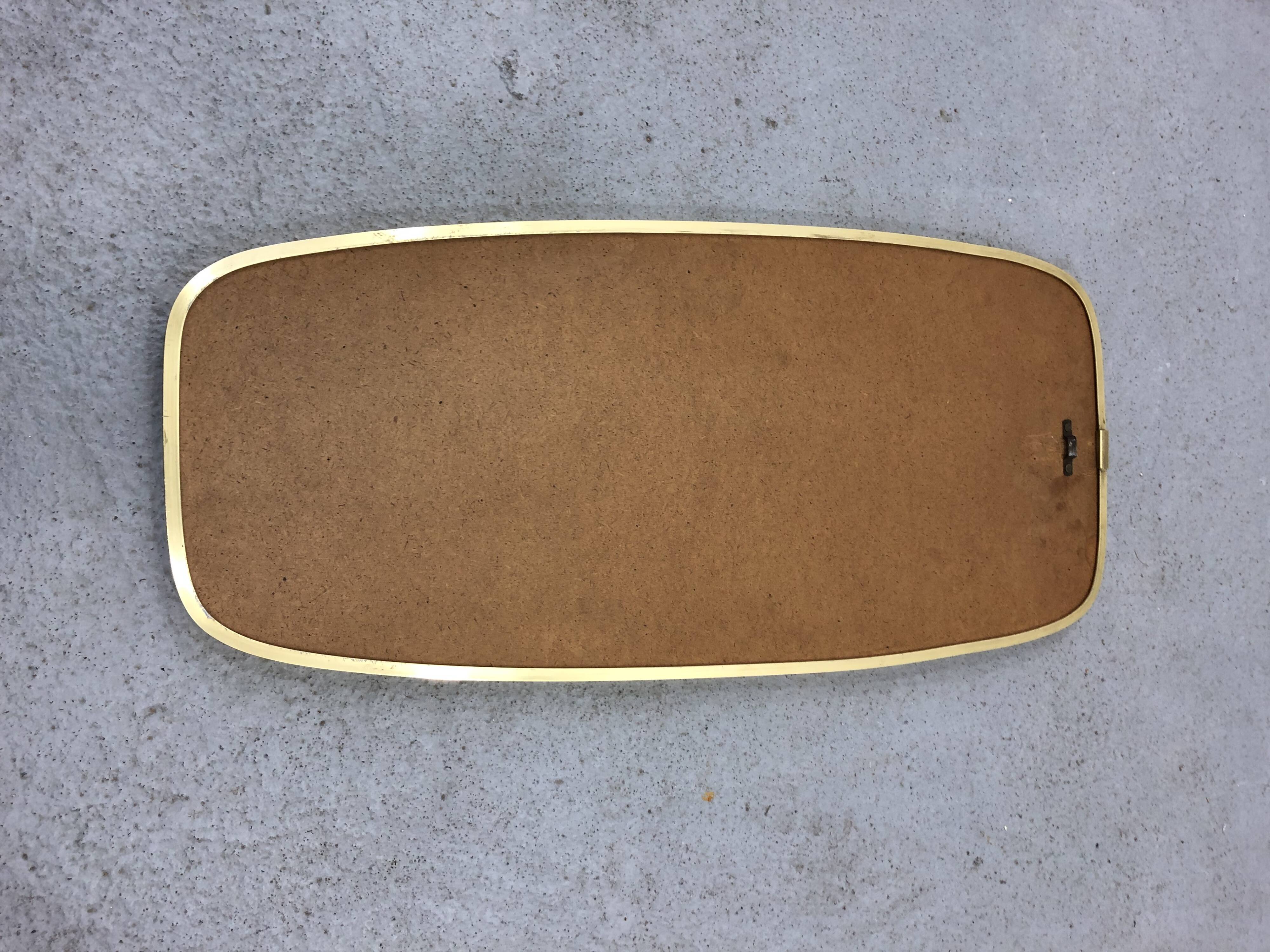 Mid-century modern german rockabilly golden wall mirror, 1970s