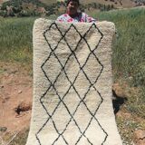 Moroccan beni ourain rug 92x153 cm
