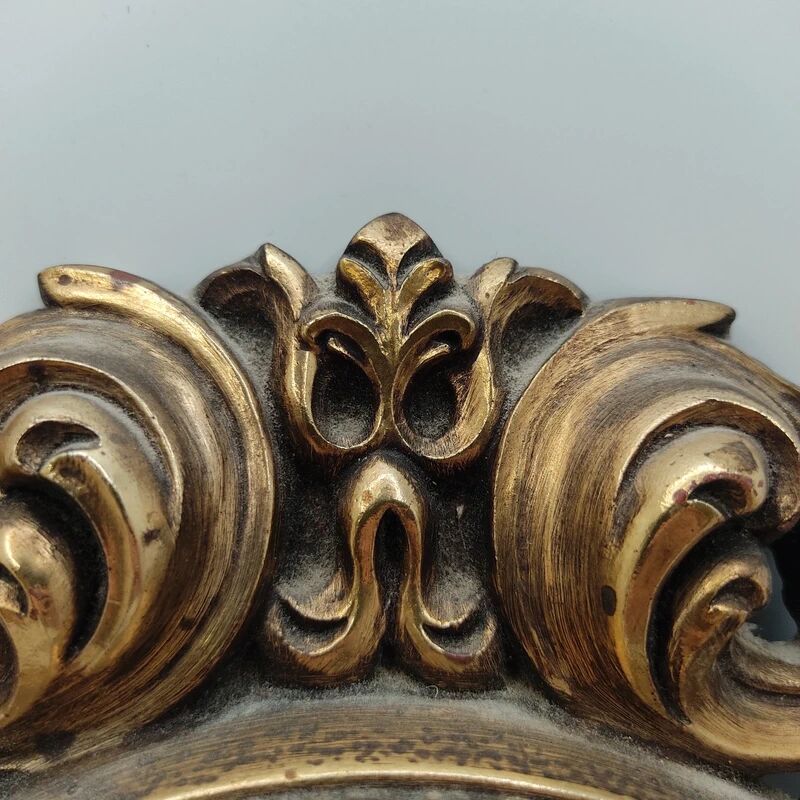 Round wall mirror Deknudt baroque gold vintage scrolls decor