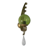 Metal Wall Light Globe and Glass Pendant Retro Art Deco