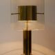 In wood and lucite France 1970 s desk lamp