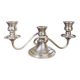 English triple chandelier in silver-plated metal – Made in England