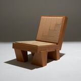 Fauteuil block en corde naturelle