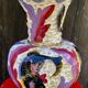 Monaco ceramic vase - Monte Carlo 1950s, fish decor - XXL dimensions