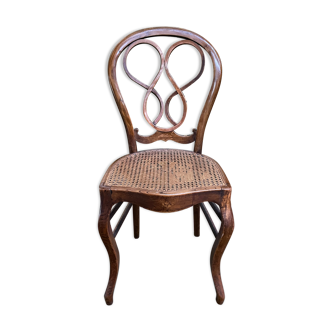 Louis Philippe chair in oak and curved wood