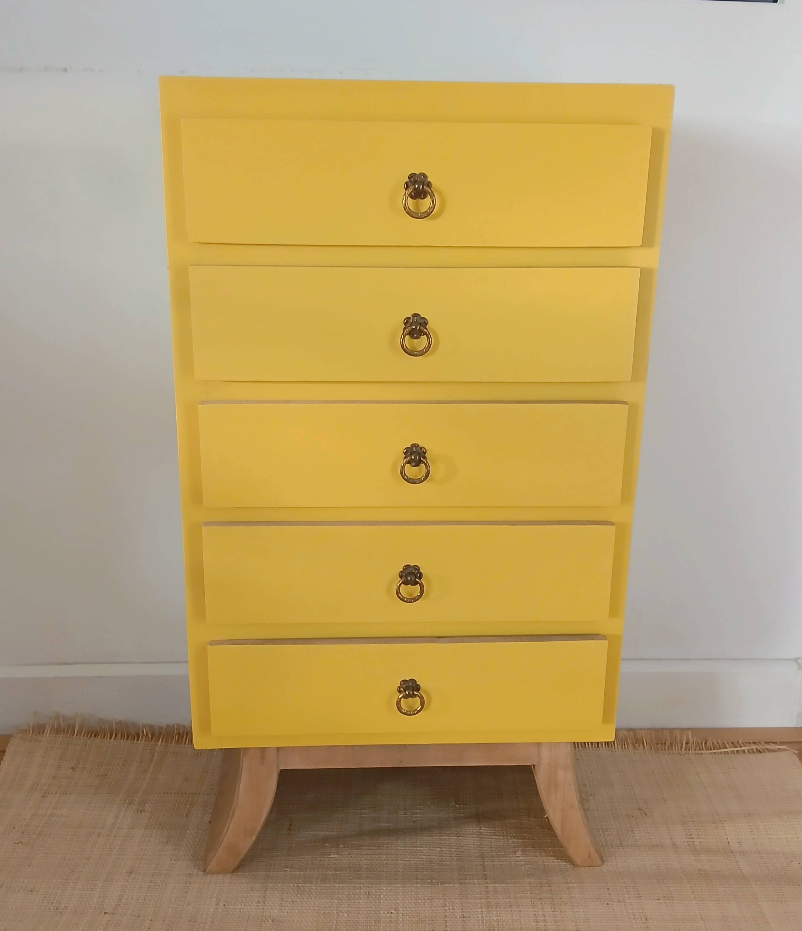 Vintage 5-drawer chest of drawers
