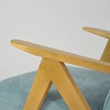 Kompas sky blue tulle armchair