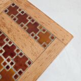 Brutalist elm wood coffee table 1970s