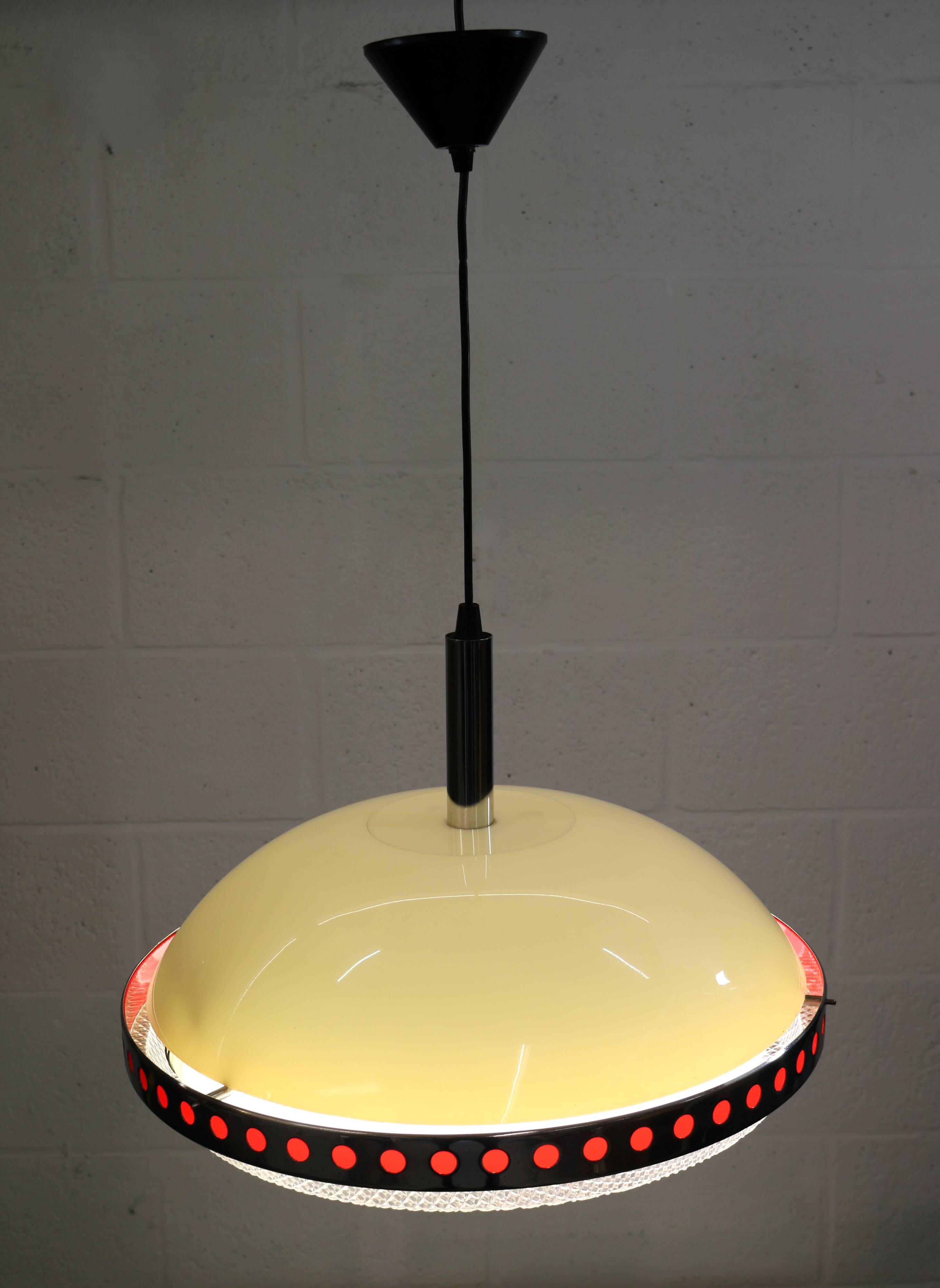 Space age plastic UFO ceiling lamp *** Massive *** Belgian design