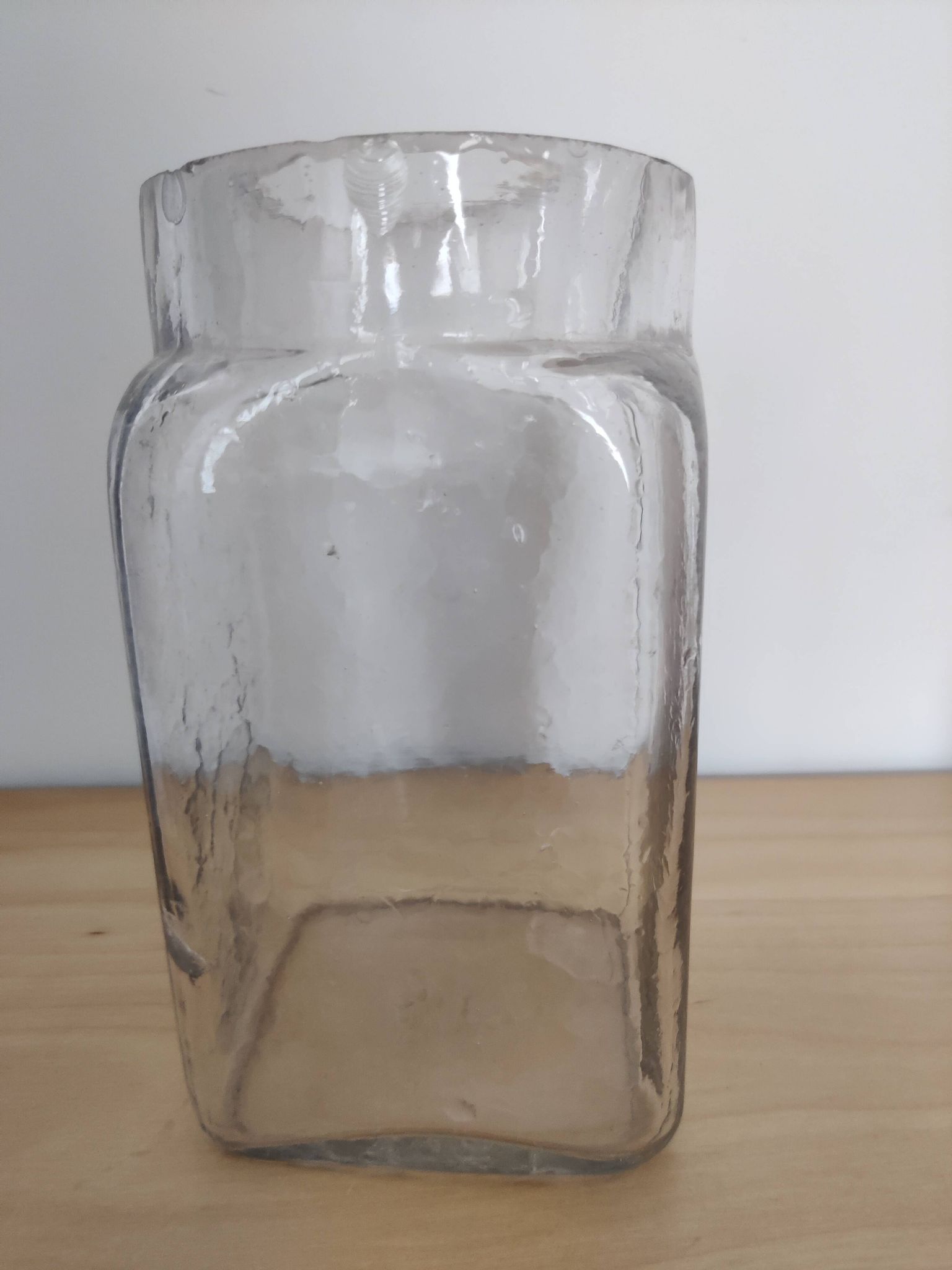 Vase, old jar in blown glass