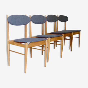 Set of 4 scandinavian style chairs
