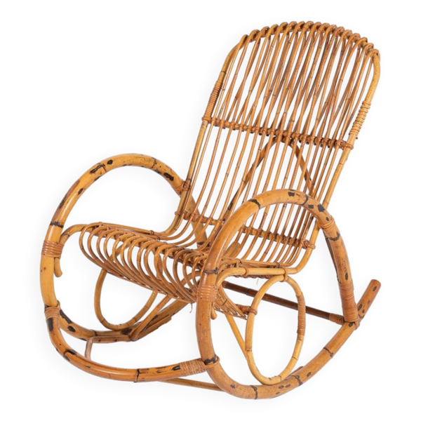 Fauteuil à bascule italien des années 1960