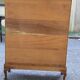 Chippendale display cabinet in wood, English Queen Anne dresser bookcase from 1960.