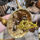 Set of two brass pendant wall lights