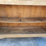 Bahut buffet furniture of old raw wood shallow