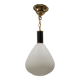 Mid-century suspension, brass, striped glass.