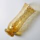 Mid-century Large Stylish Amber Glass Flower Vase / Empoli / Italy / 1970s
