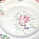 Flowered plate decoration street lamp old Strasbourg in faience signed KG Lunéville