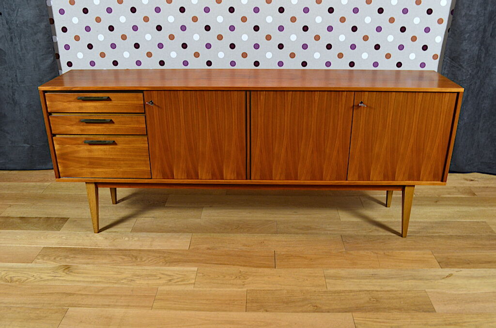 Scandinavian design row Walnut vintage 1960