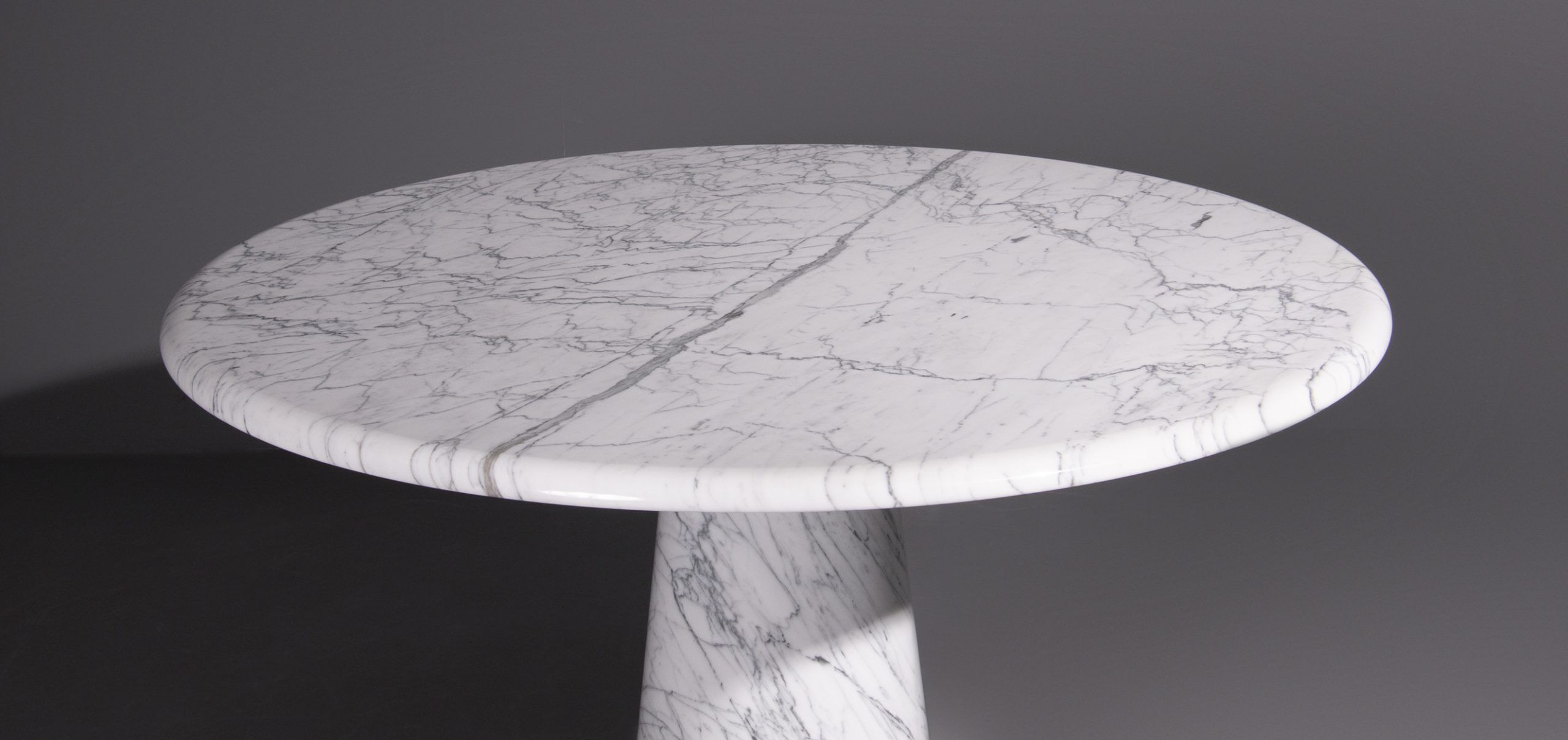 Carrara marble round dining table