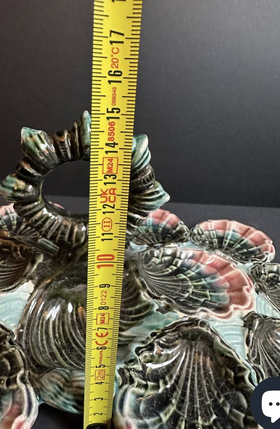 Majolica oyster plate