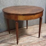 Louis XVI period marquetry bouillotte table, circa 1790-1800