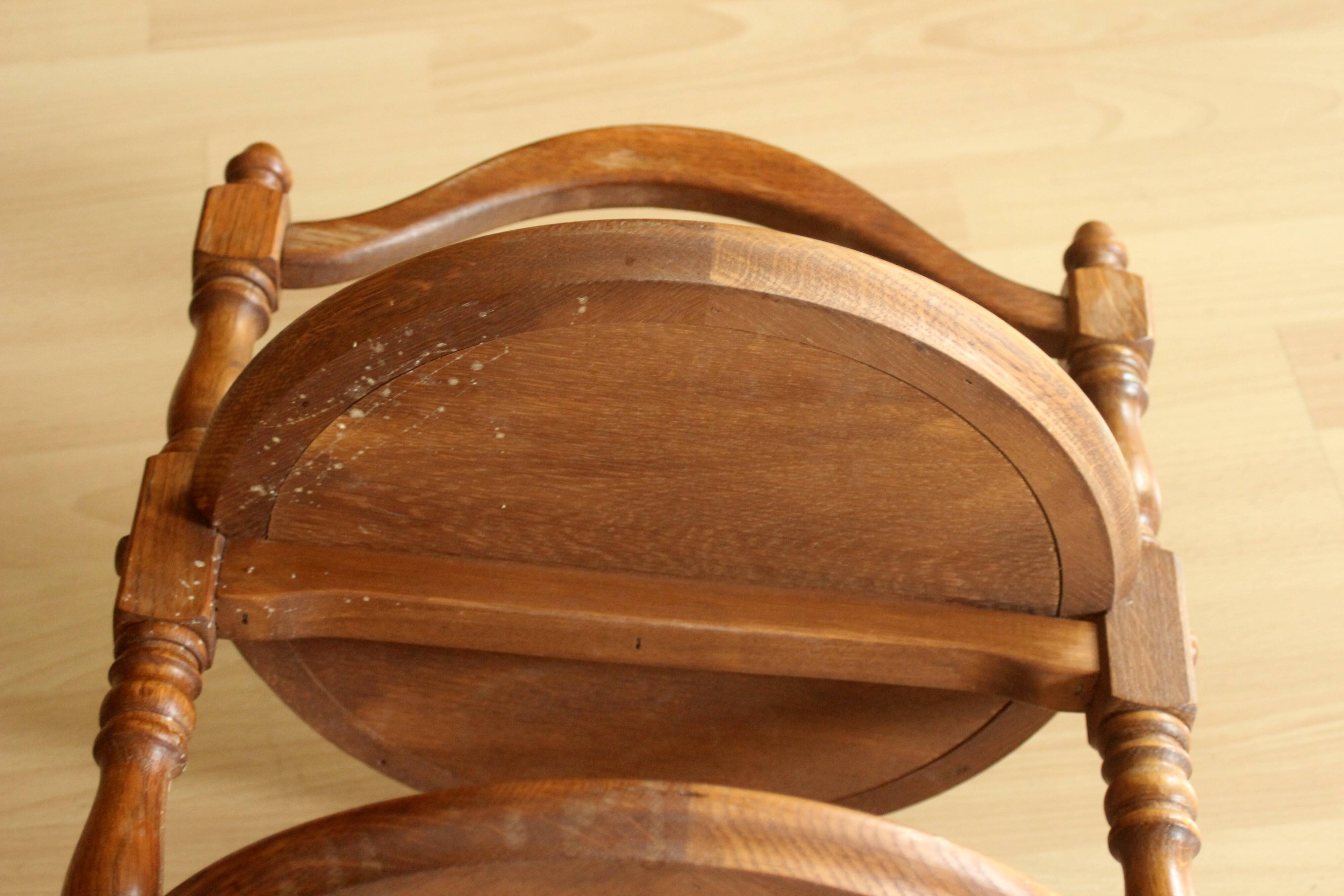 Side table - etagere - handmade of oak wood