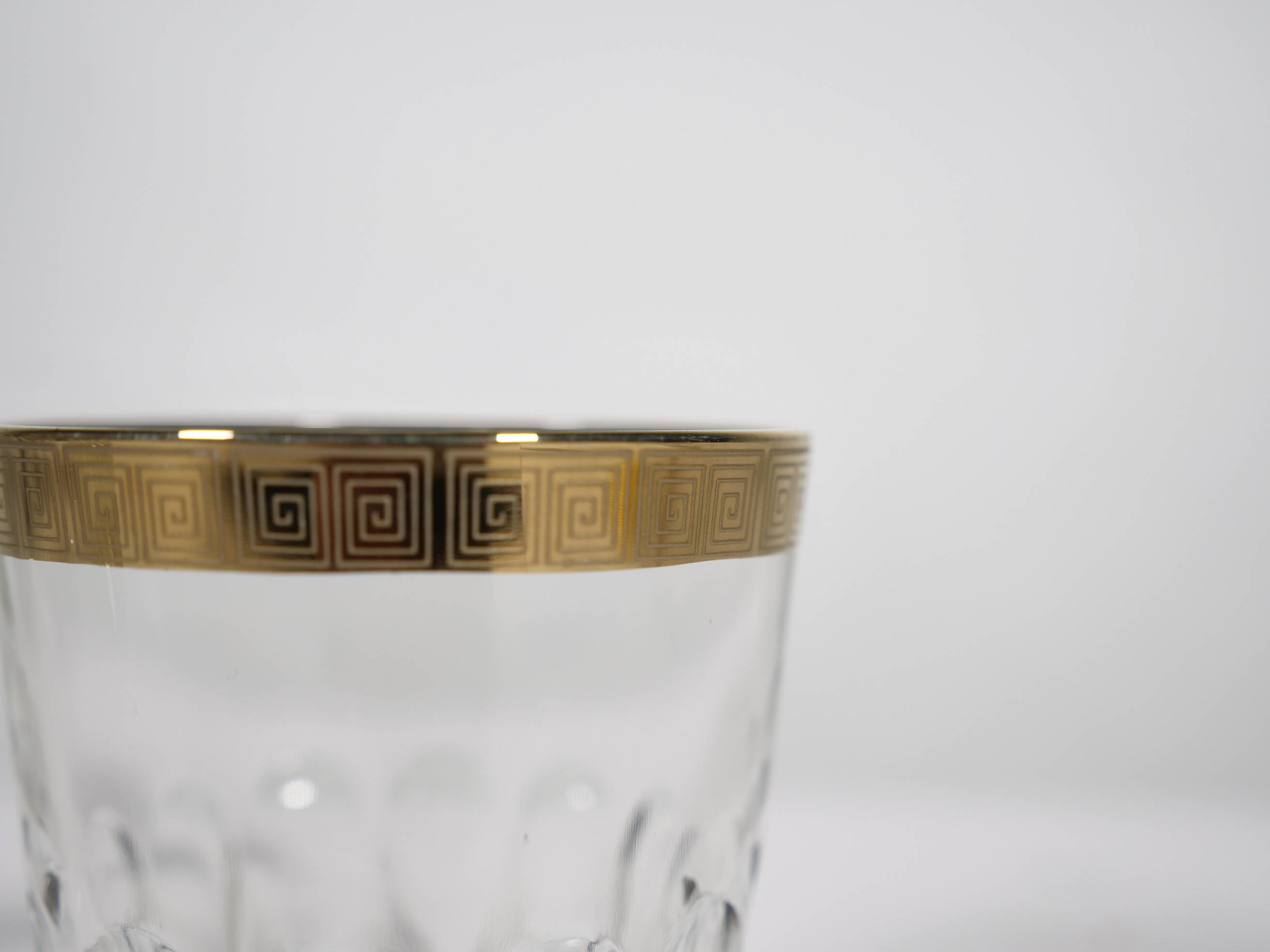 Whiskey Tumbler "Ritz" Glass with 24-Karat Gold Rim from Mäander, 1960s