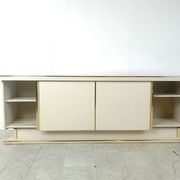 Buffet vintage en laiton et laque, 1970