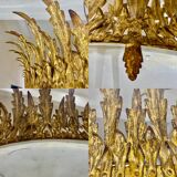 Golden crown chandelier XXL model, Spain 1950