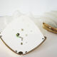 Pair of glass and gold metal shell sconces