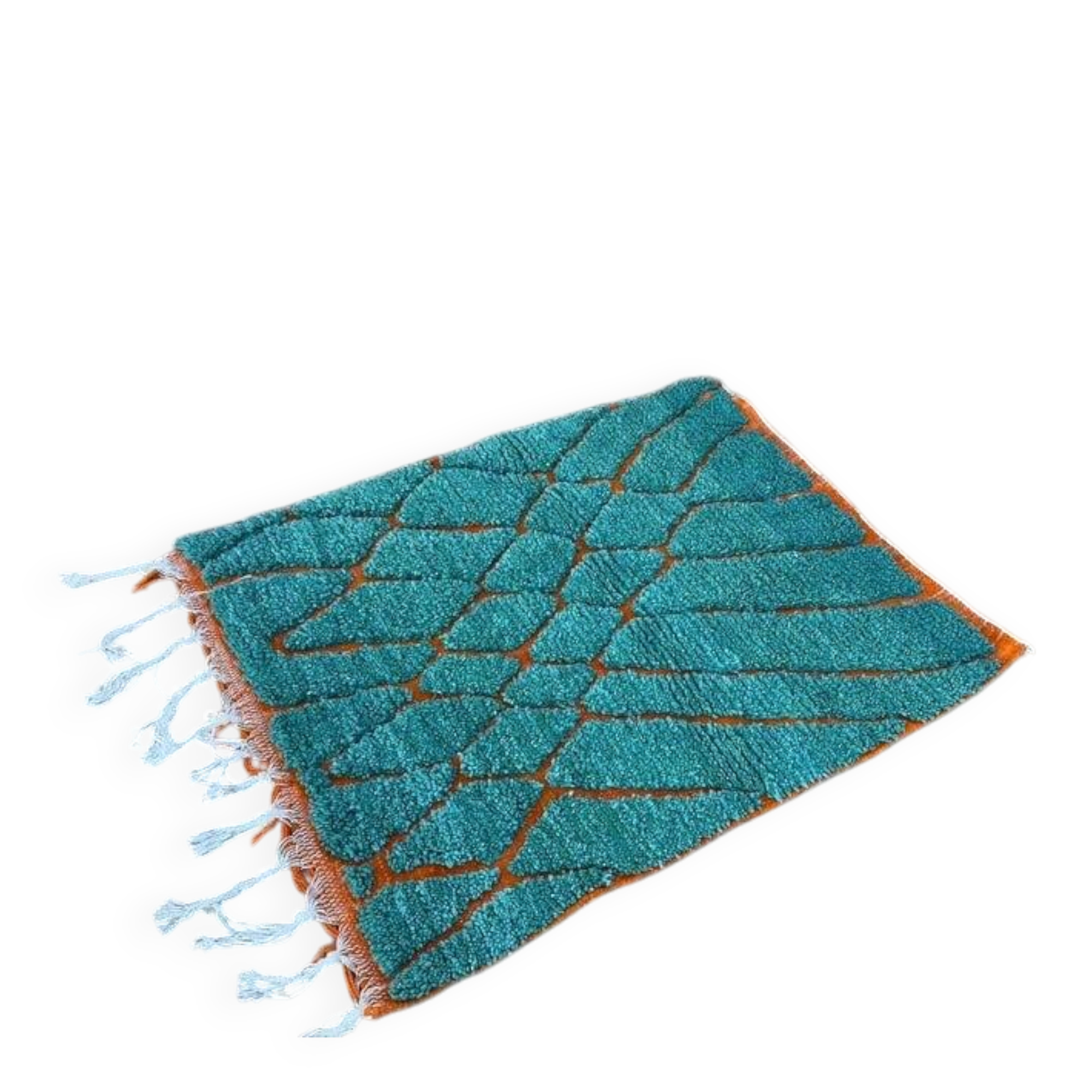 Traditional handmade Berber rug blue size 1.5/2.5 m