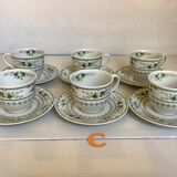 Six Royal Doulton Provencal cups and saucers