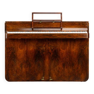 Pianette design danois en palissandre Louis Zwicki, années 1950