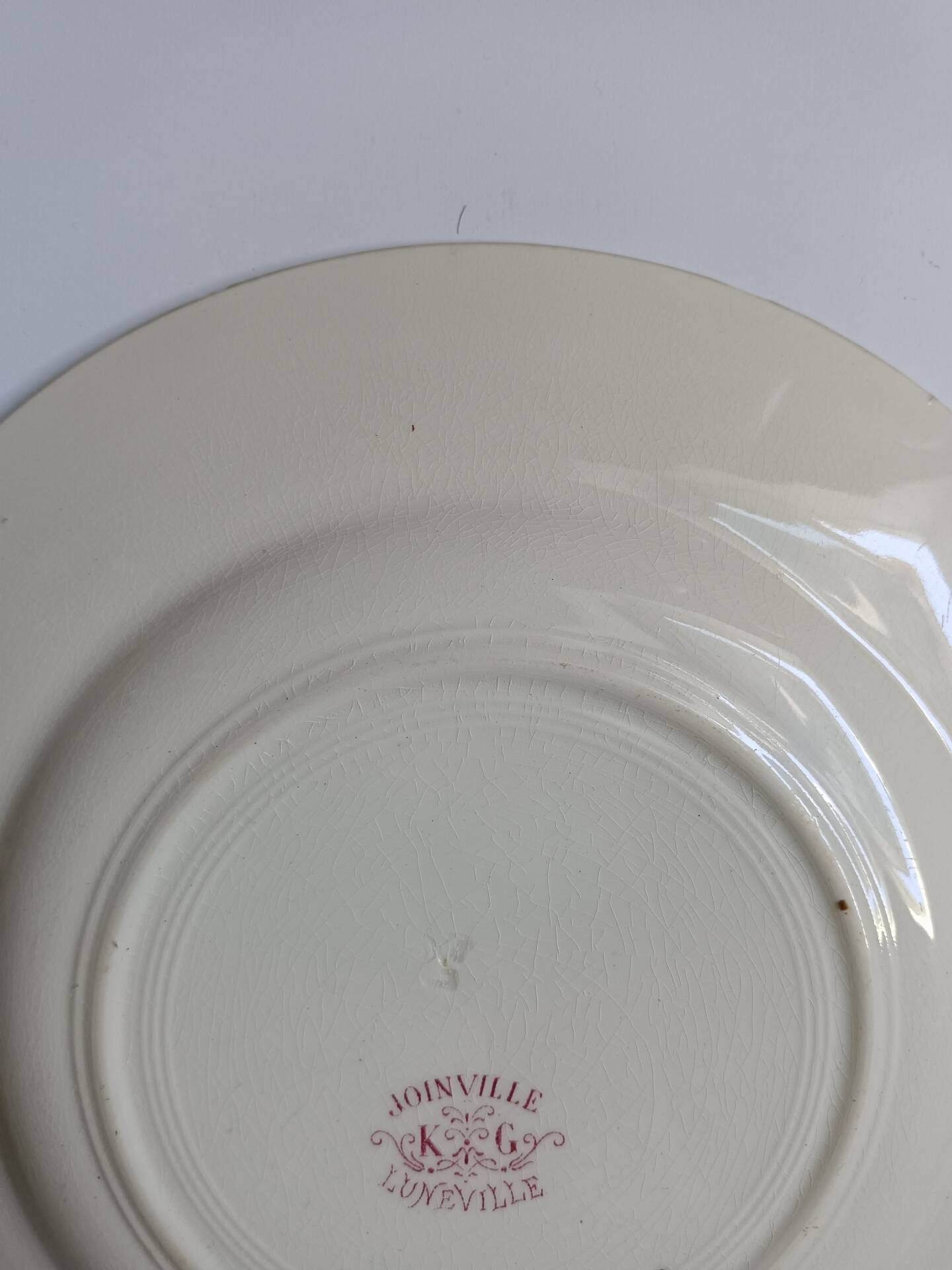 Joinville decorative plate KG Lunéville rose