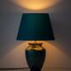 Art Deco Ceramic Table Lamp by PZH Gouda, 1928, with New Dupion Silk Shade
