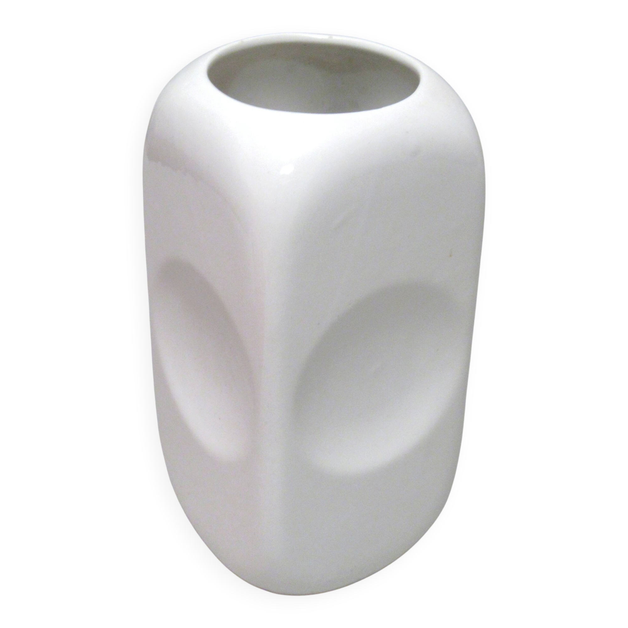 White rectangular vase Parravicini 1970s