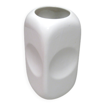 White rectangular vase Parravicini 1970s