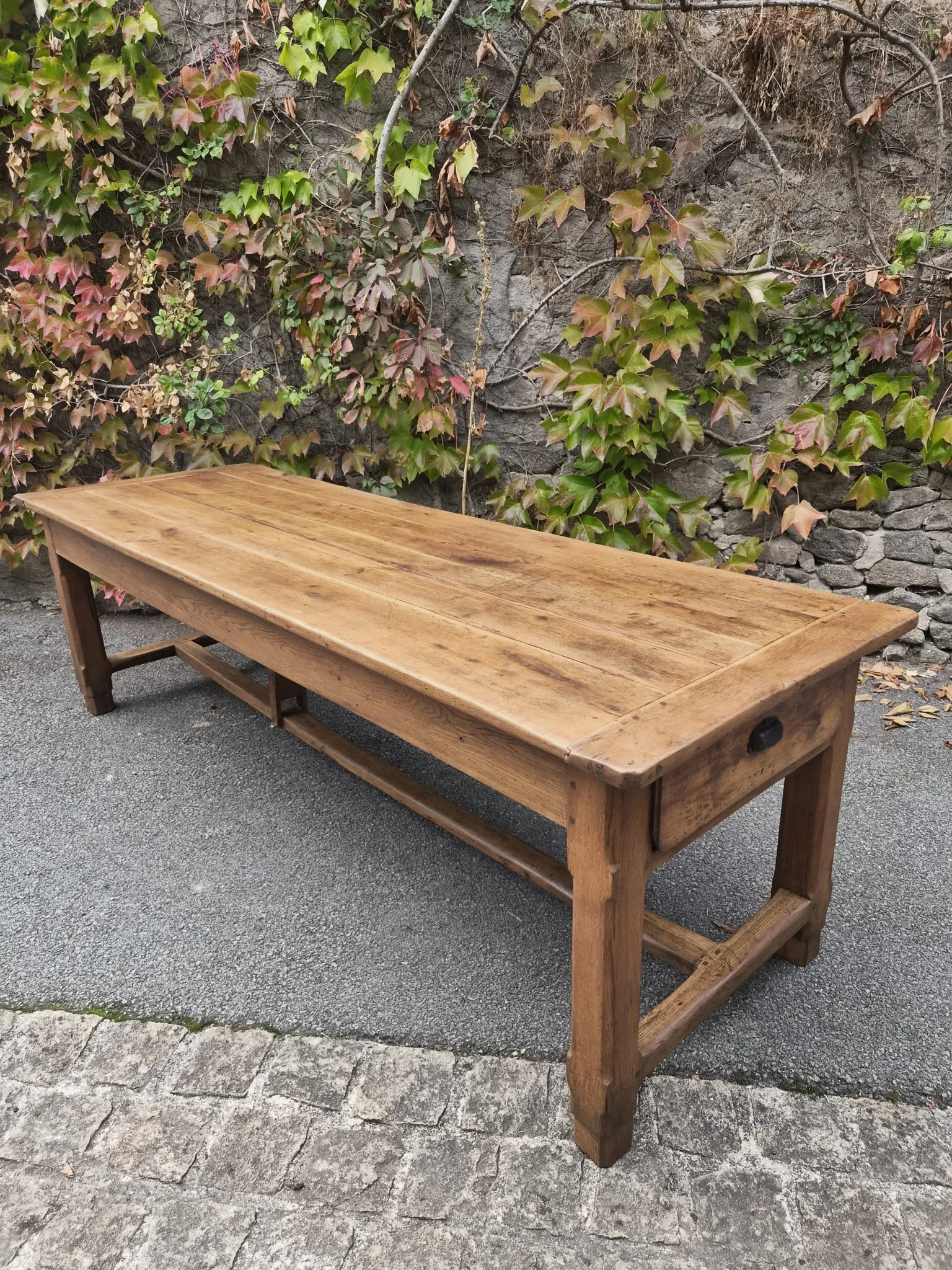 Old farmhouse table in oak, 18th century – Auvergne, France