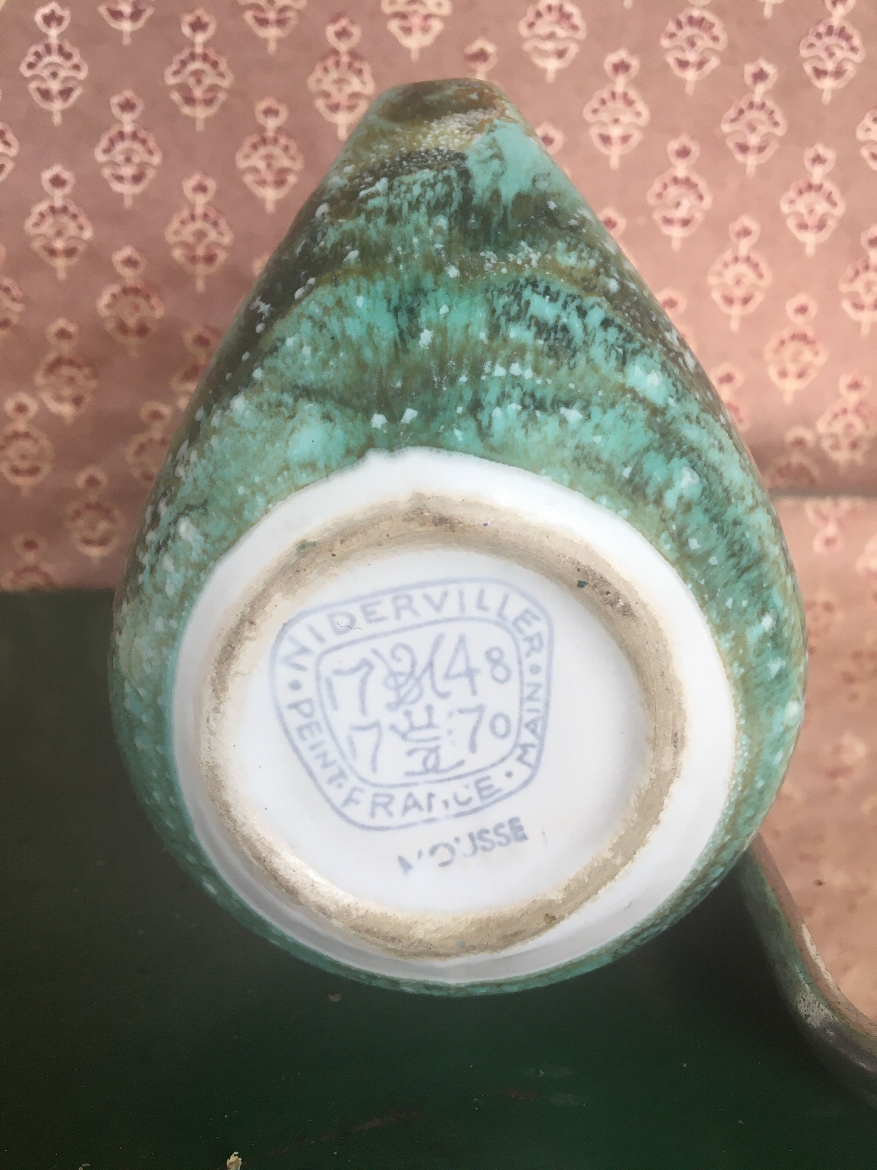 Pitcher Niderviller swirled motifs, 60s