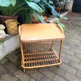 Table d'appoint rotin 60's